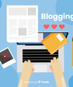 Blogging Concept Vector – Flat Digital Content Illustration