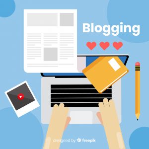 Blogging Concept Vector – Flat Digital Content Illustration